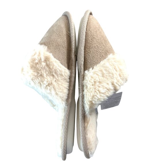 Chinese Laundry Womens Slippers Tan/Cream Faux Fur Size XS/S NWT - Picture 3 of 8